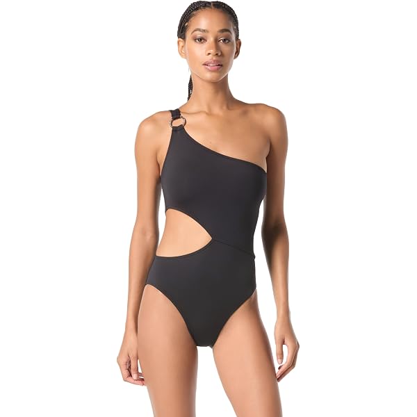 Amazon.com: Michael Kors Swimwear Women's Laser Cut Scuba Zip